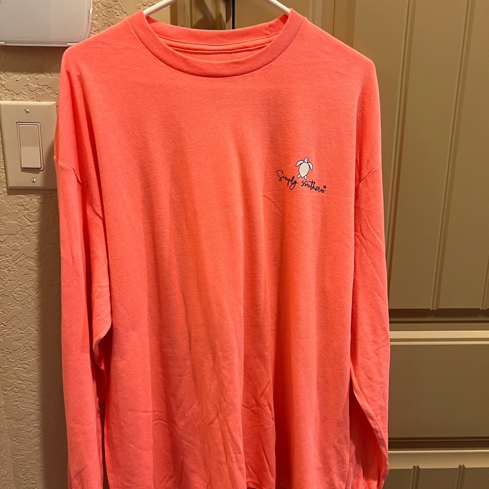 Coral long sleeve T with turtles!